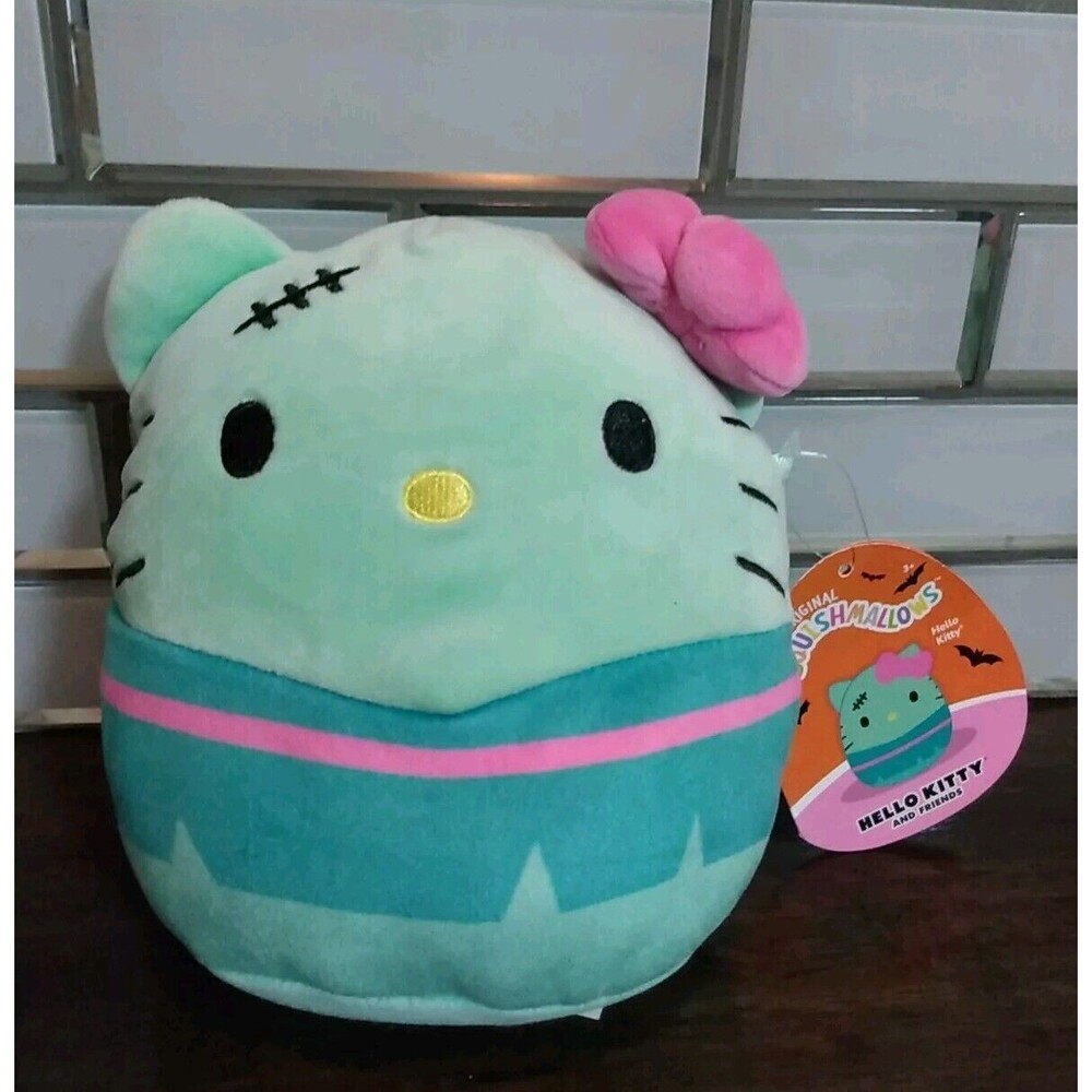 NWT Squishmallows‎ Hello Kitty Frankenstein Halloween Plush Toy